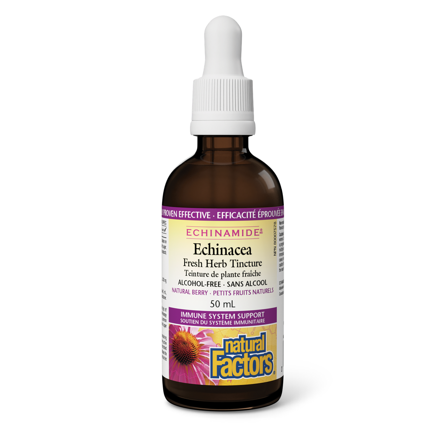 Natural Factors Echinacea Fresh Herb Tincture 50 mL Tincture Natural Berry