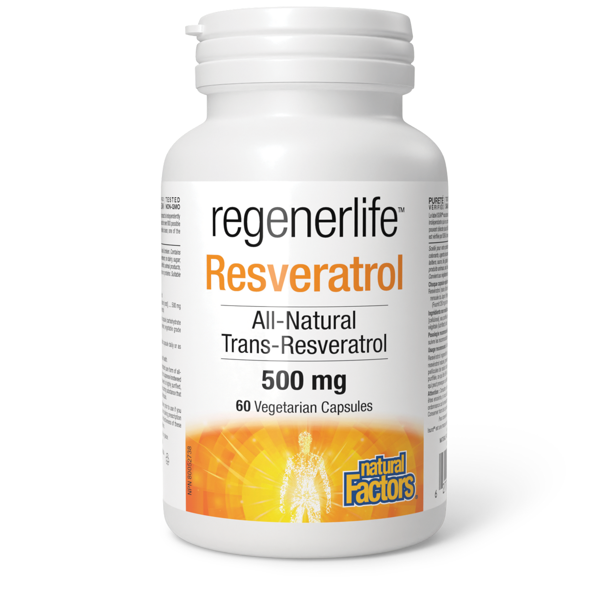 Natural Factors Resveratrol 500 mg 60 Vegetarian Capsules