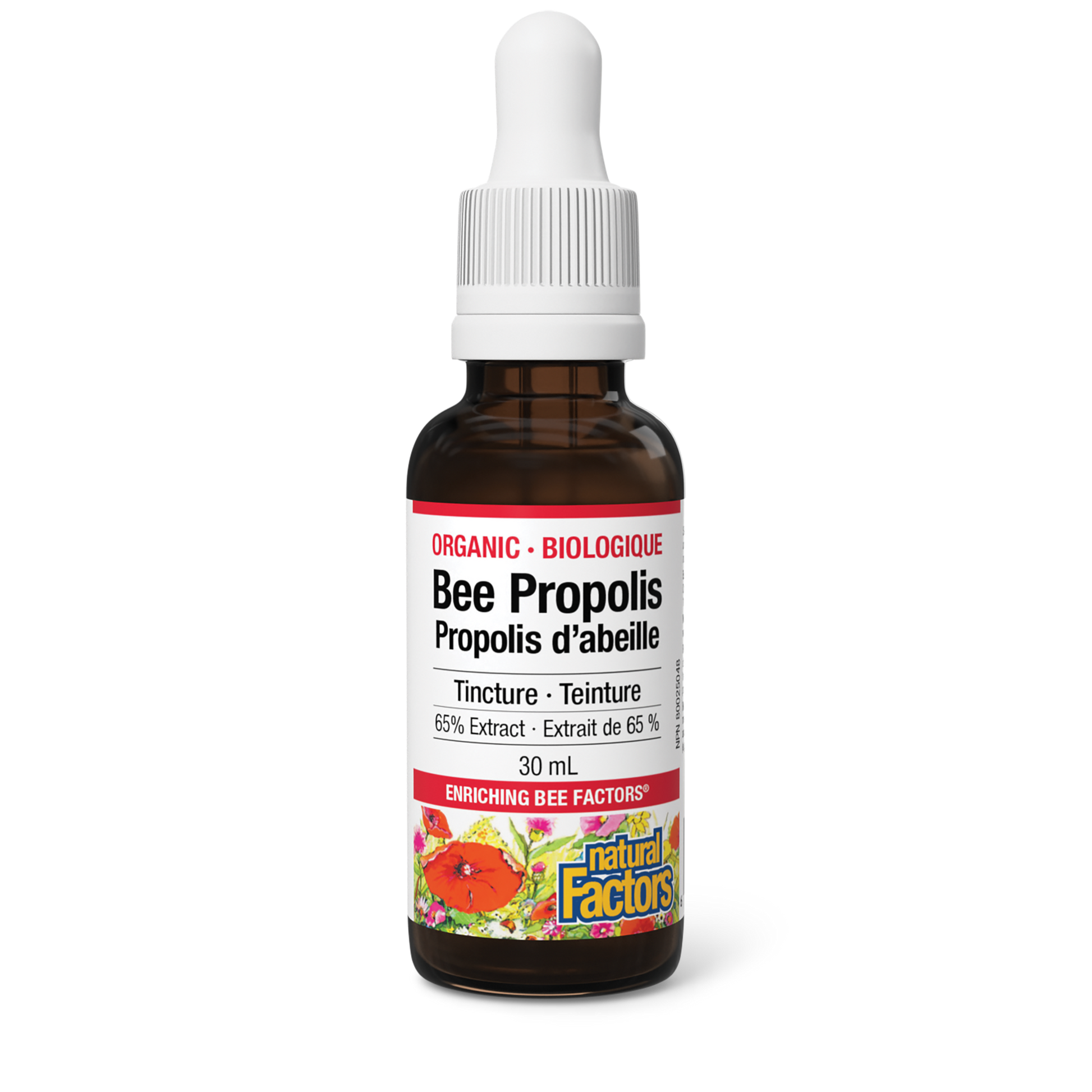 Natural Factors Organic Bee Propolis Tincture 65% Extract 30 mL Liquid