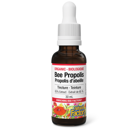 Natural Factors Organic Bee Propolis Tincture 65% Extract 30 mL Liquid