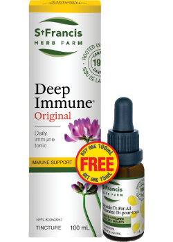 St. Francis Herb Farm Deep Immune®100ml – Liquid Herbal Formula + Vitamin D3