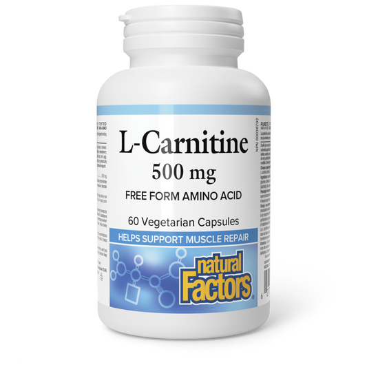 Natural Factors L-Carnitine 500 mg 60 Vegetarian Capsules