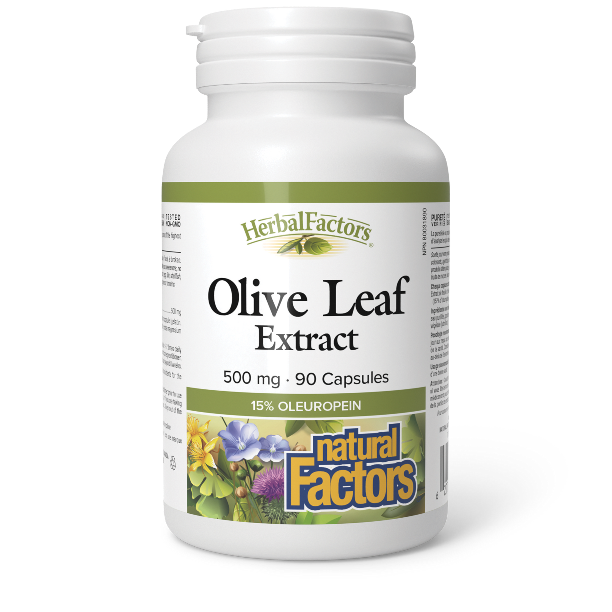 Natural Factors Olive Leaf Extract 500 mg 90 Capsules