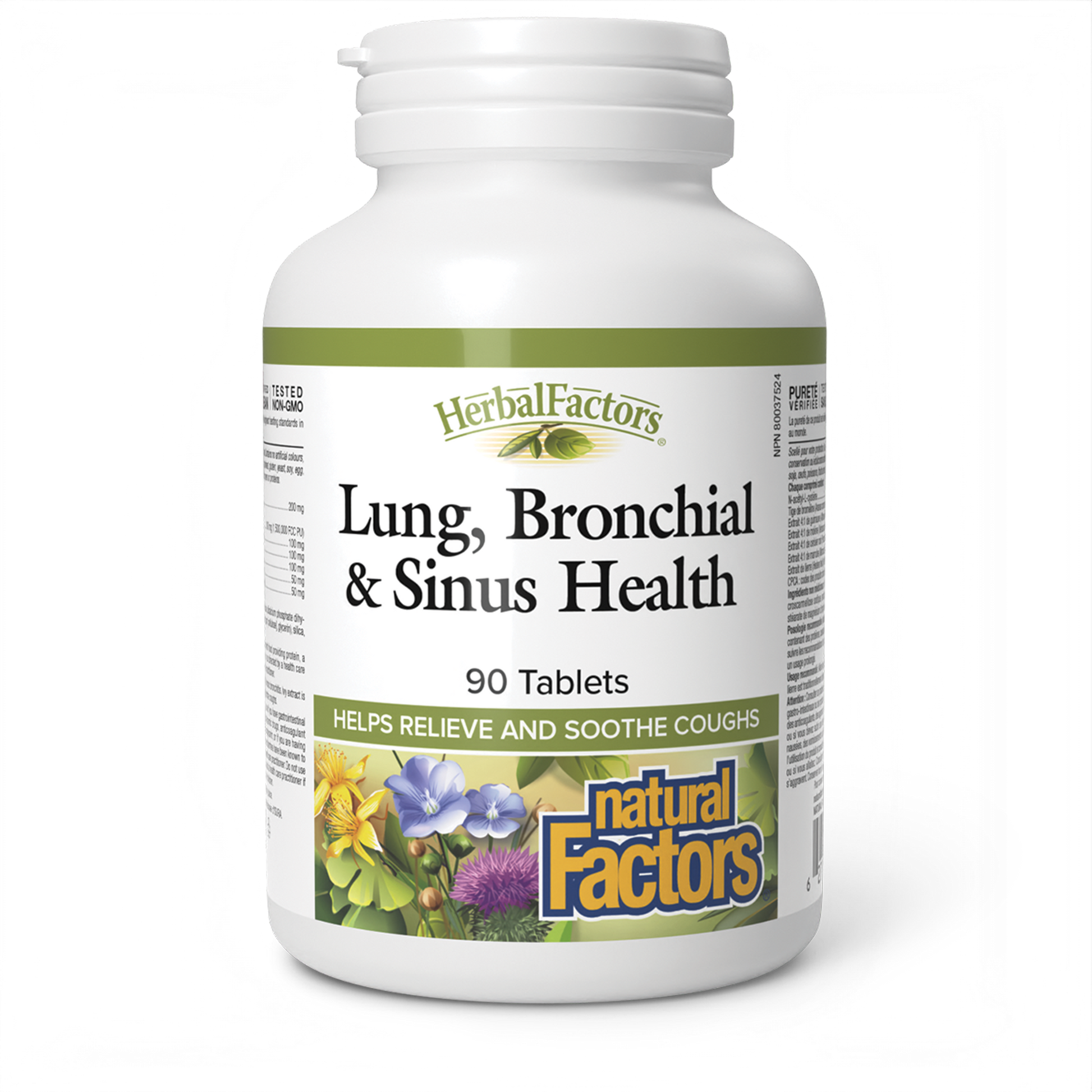 Natural Factors Lung, Bronchial & Sinus Health 90 Tablets
