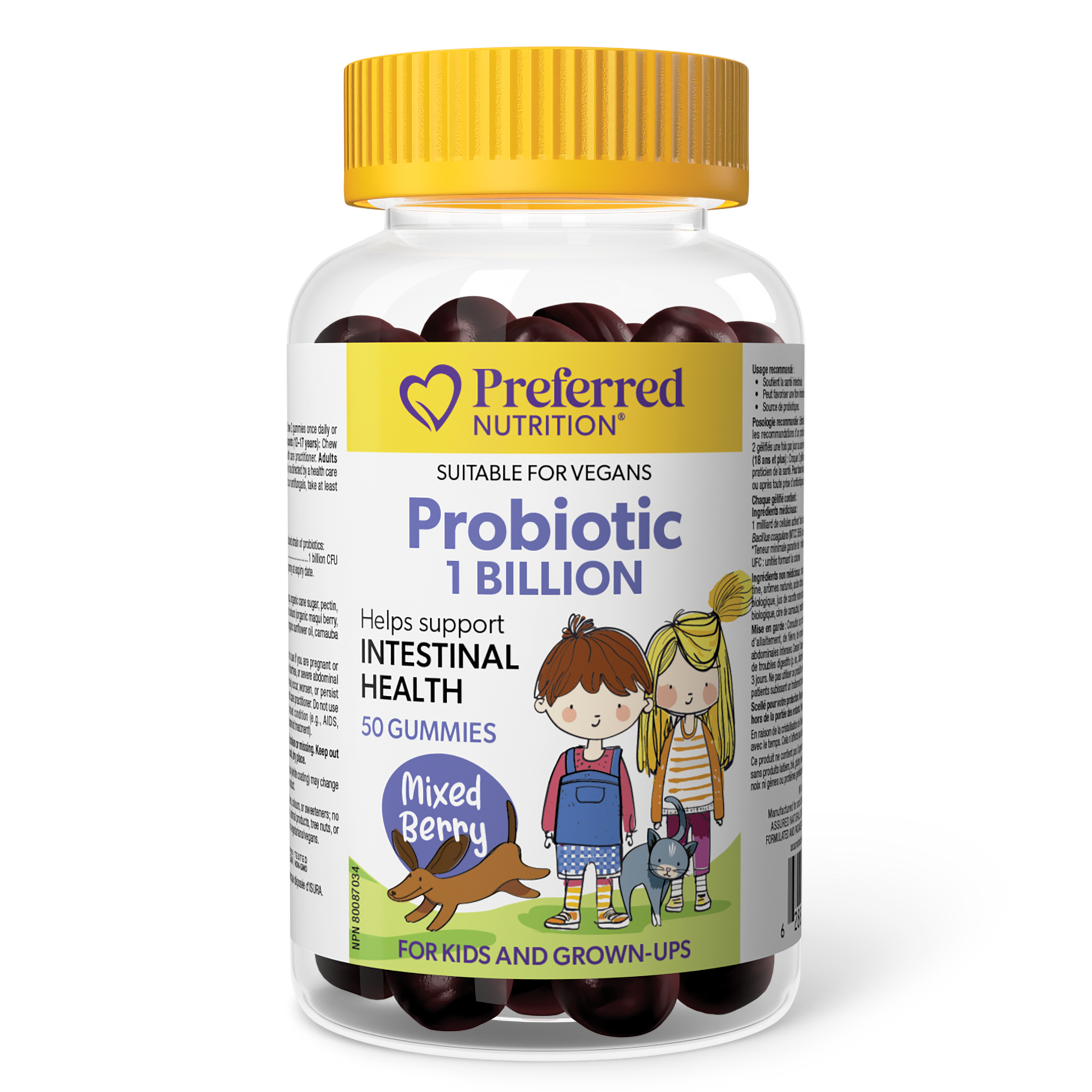 Preferred Nutrition® Probiotic 1 Billion 50 Gummies Mixed Berry