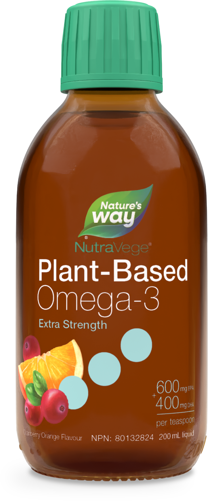 NutraVege™ Omega-3, Plant Based, Extra Strength, Cranberry Orange