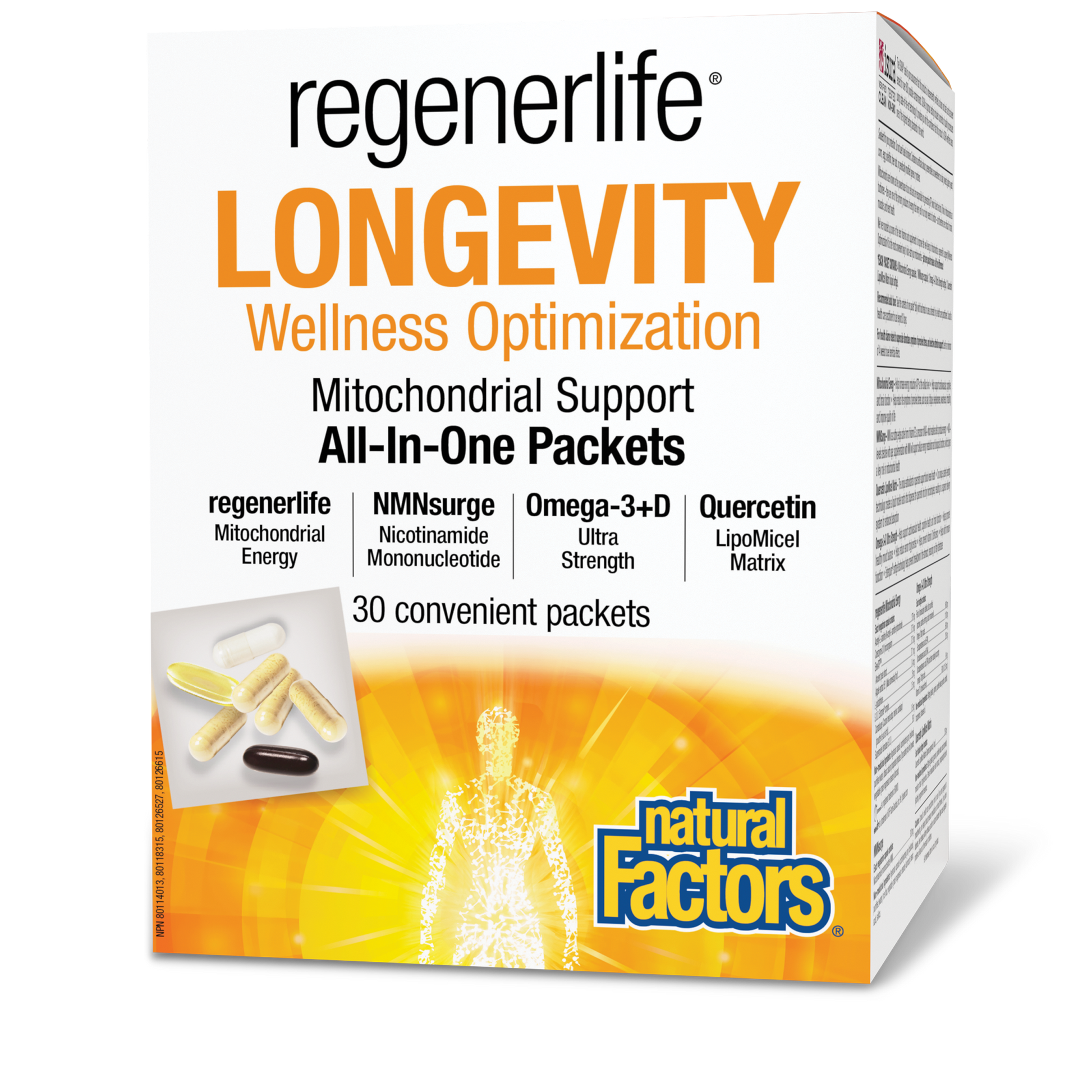 Natural Factors Longevity Wellness Optimization 30 Packets