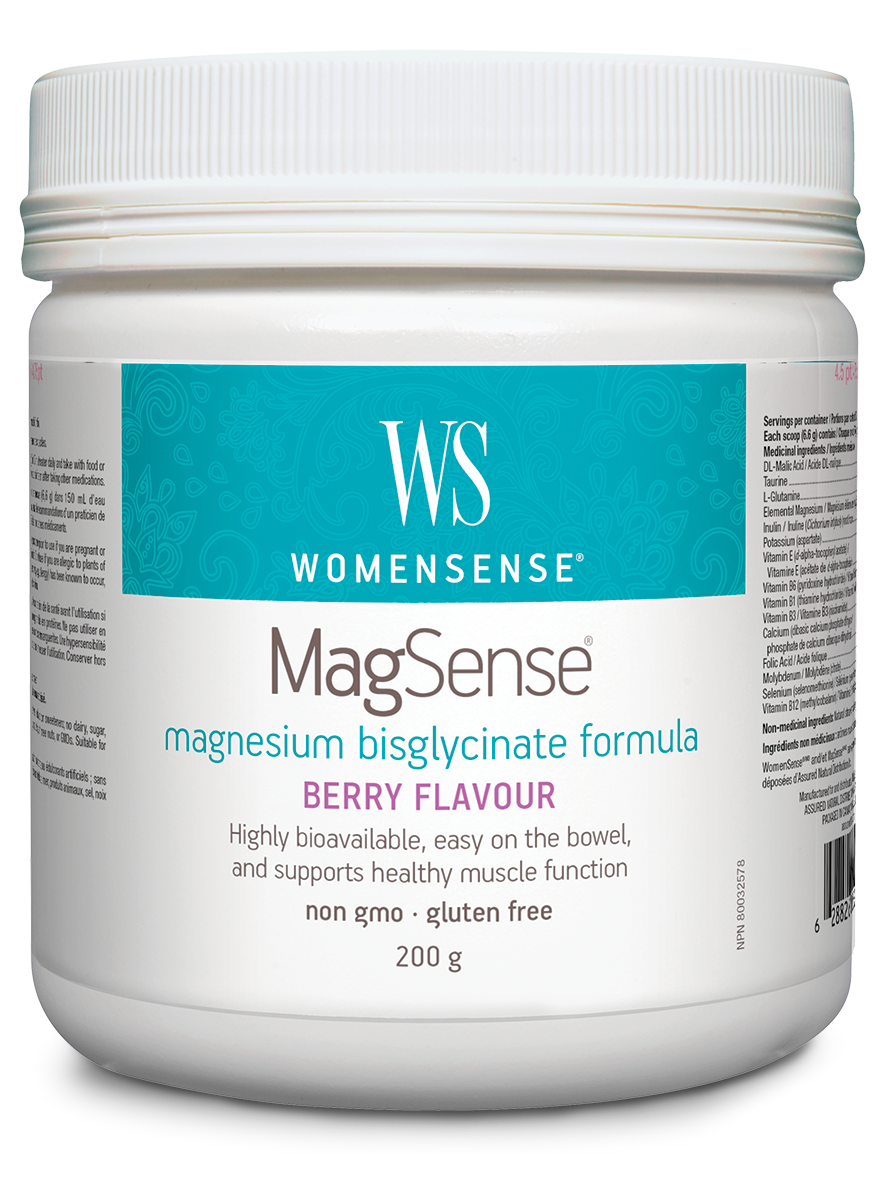 WomenSense® MagSense magnesium bisglycinate formula 200 g Powder Berry Flavour