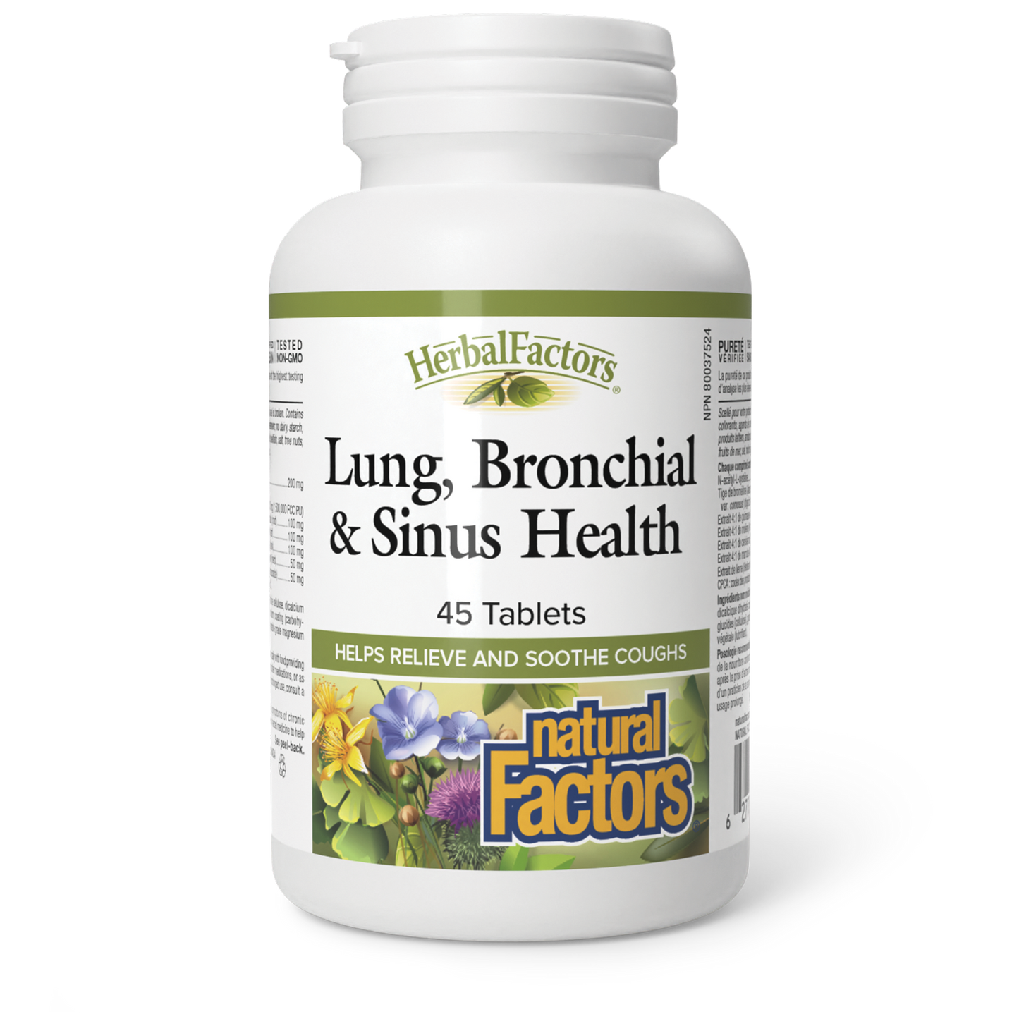 Natural Factors Lung, Bronchial & Sinus Health 45 Tablets