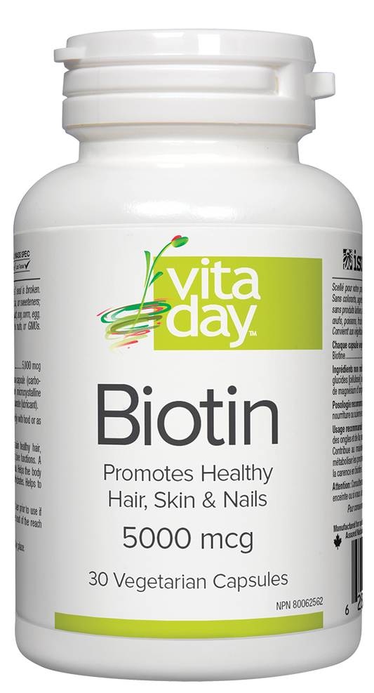 VitaDay™ Biotin 5000 mcg 30 Vegetarian Capsules
