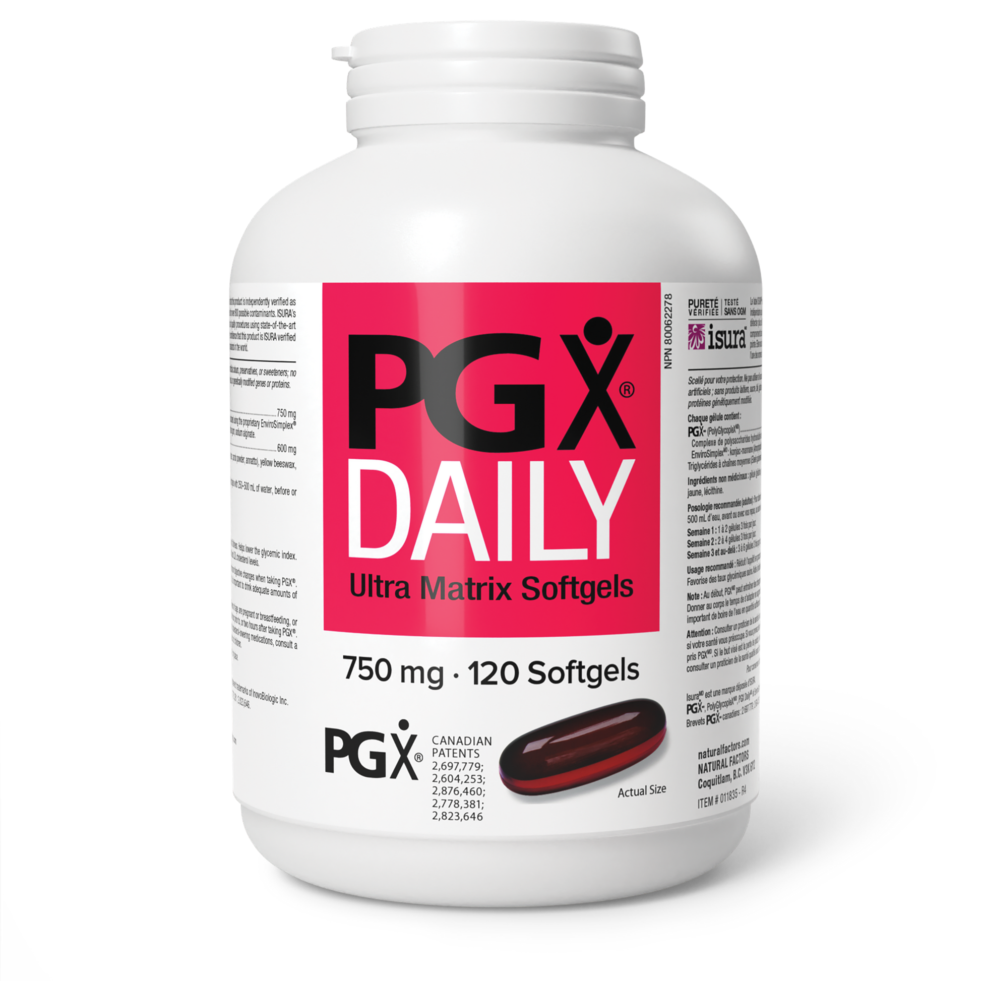 Natural Factors PGX® Daily Ultra Matrix Softgels 750 mg 120 Softgels