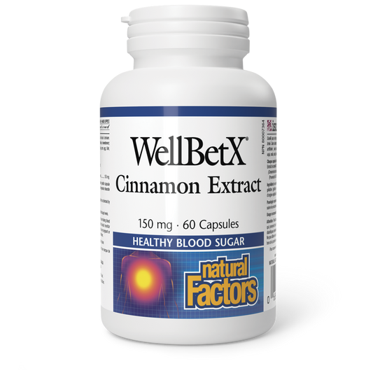Natural Factors WellBetX® Cinnamon Extract 150 mg 60 Capsules