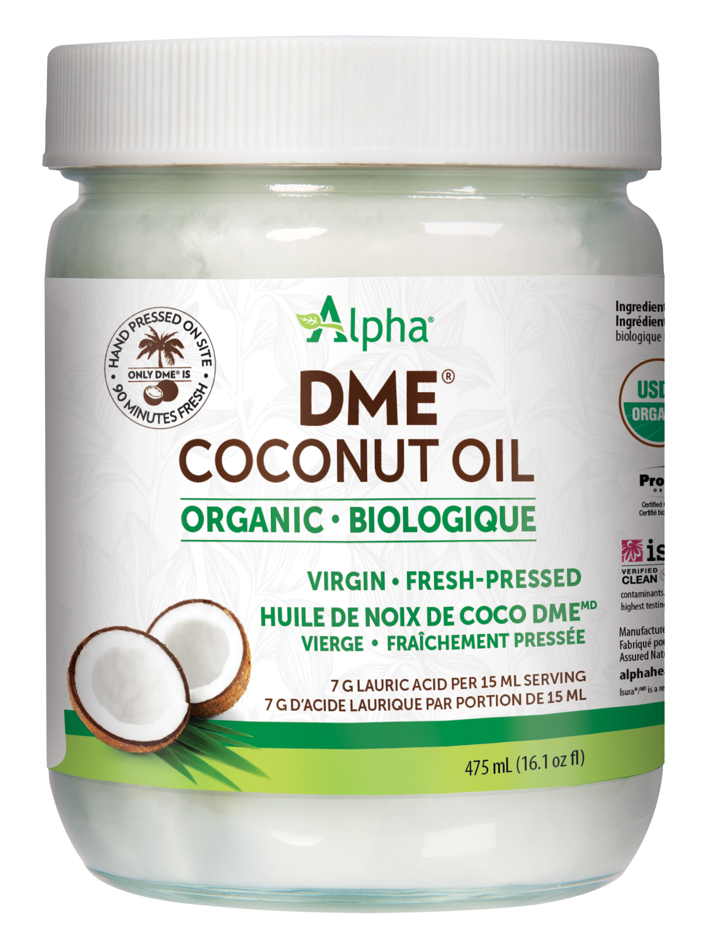 Alpha® Health DME® Coconut Oil 475 mL Liquid