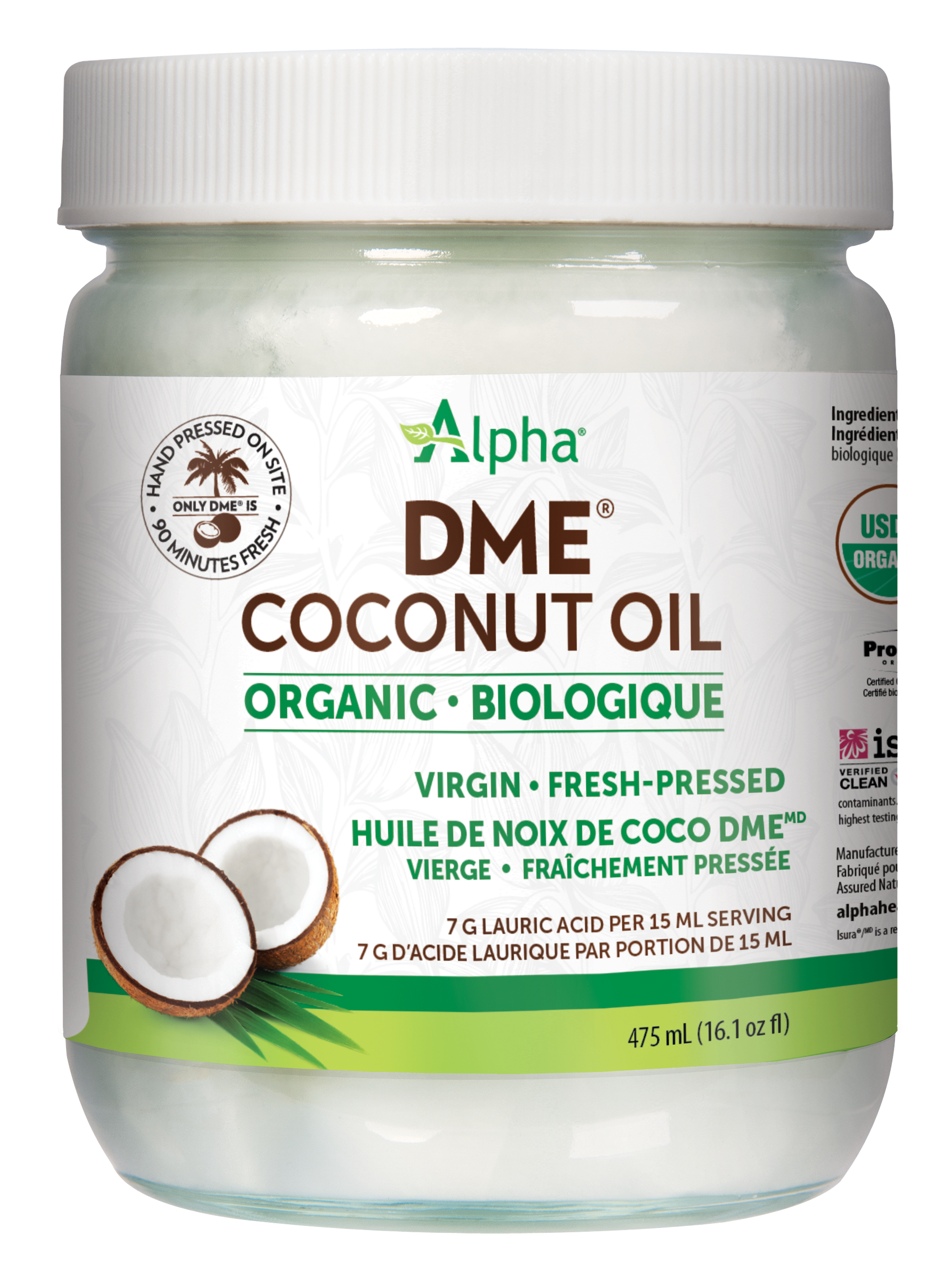 Alpha® Health DME® Coconut Oil 475 mL Liquid