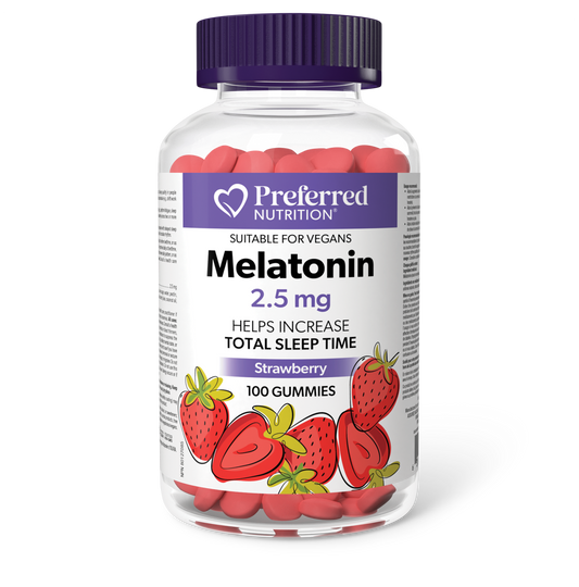 Preferred Nutrition® Melatonin 2.5 mg 100 Gummies Strawberry