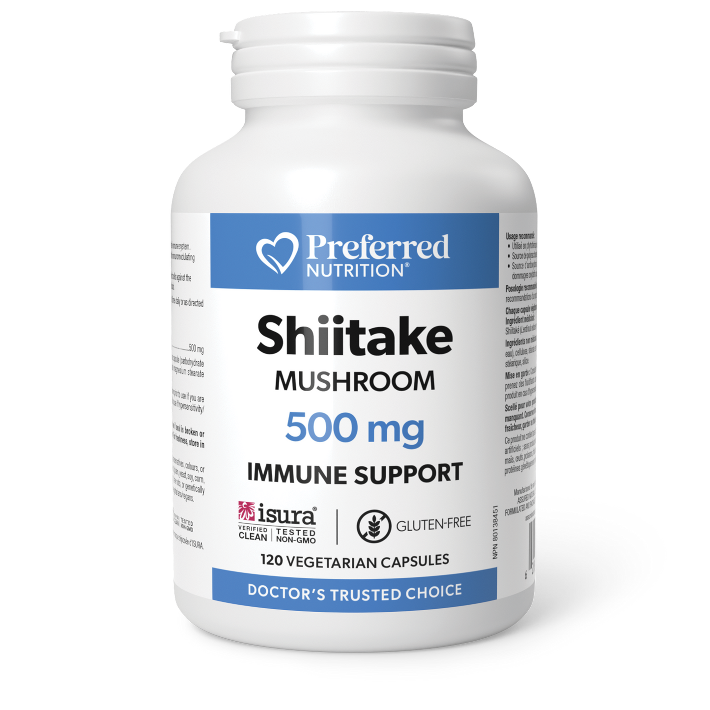 Preferred Nutrition® Shiitake Mushroom 500 mg 120 Vegetarian Capsules