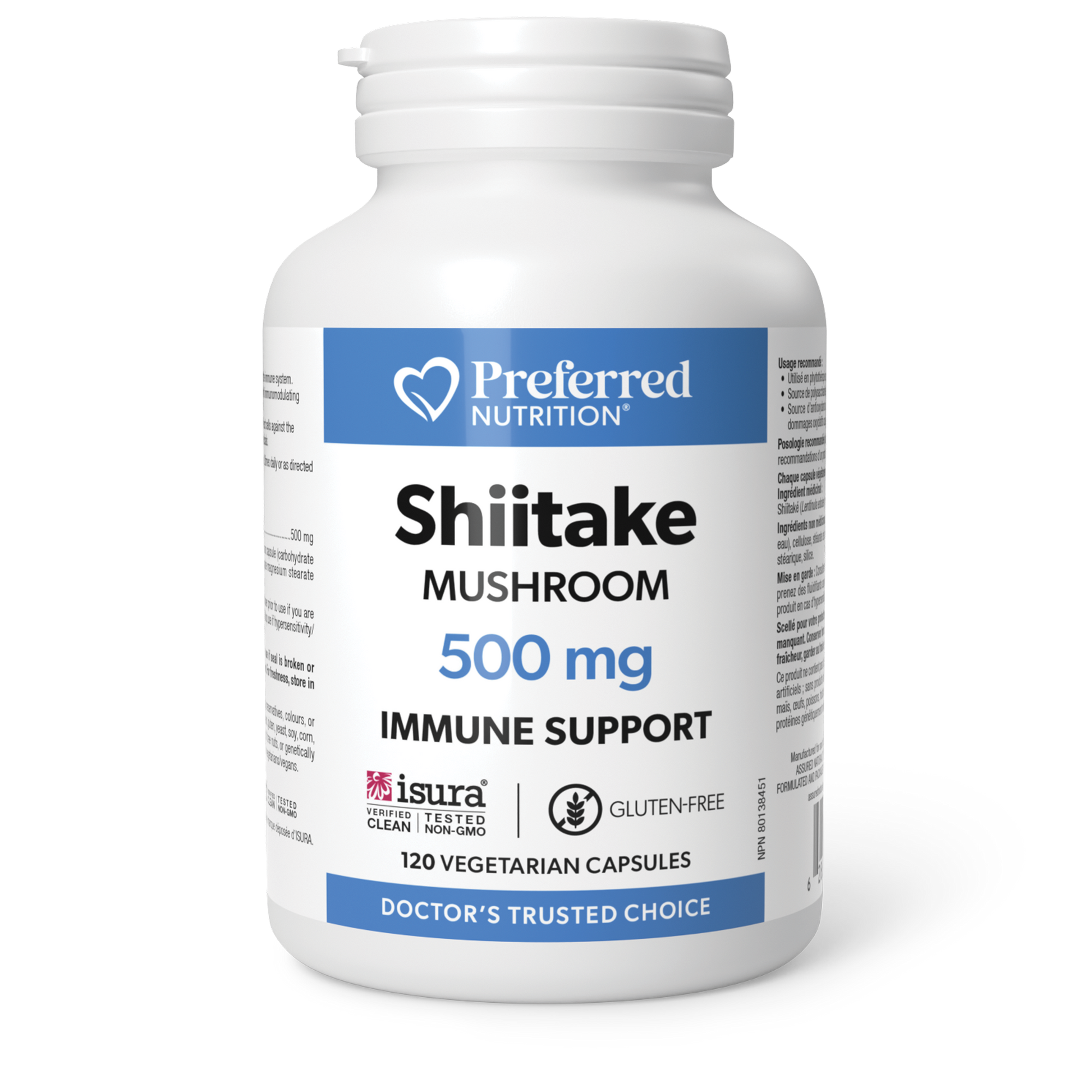 Preferred Nutrition® Shiitake Mushroom 500 mg 120 Vegetarian Capsules
