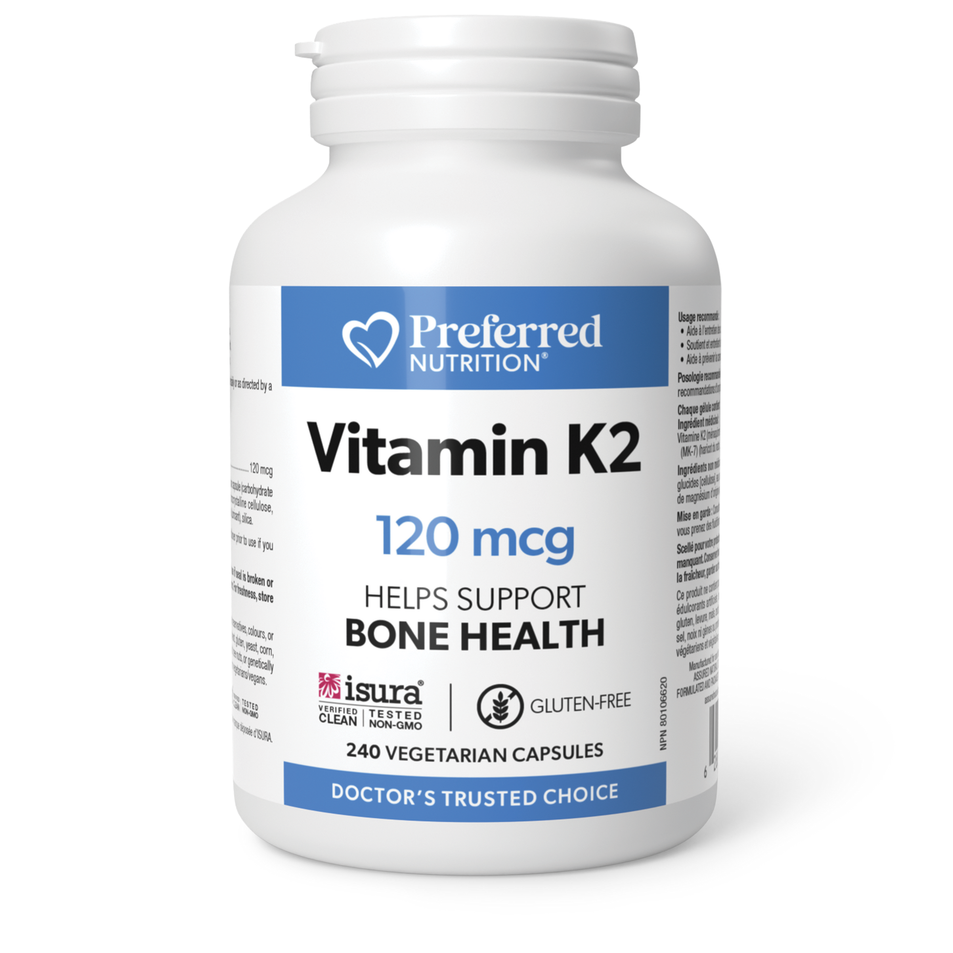 Preferred Nutrition® Vitamin K2 120 mcg 240 Vegetarian Capsules
