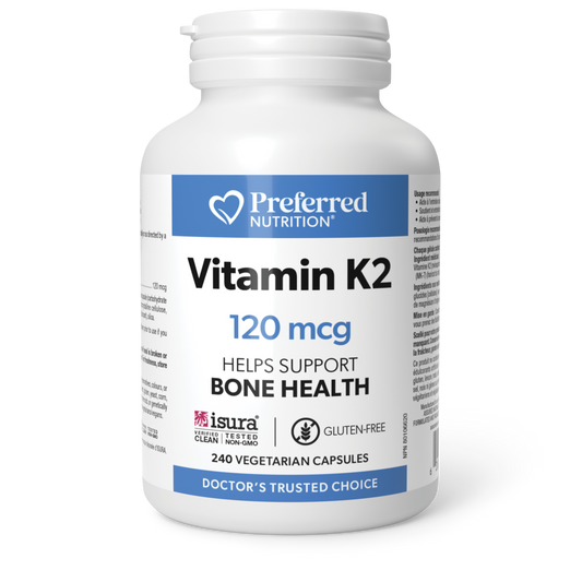Preferred Nutrition® Vitamin K2 120 mcg 240 Vegetarian Capsules