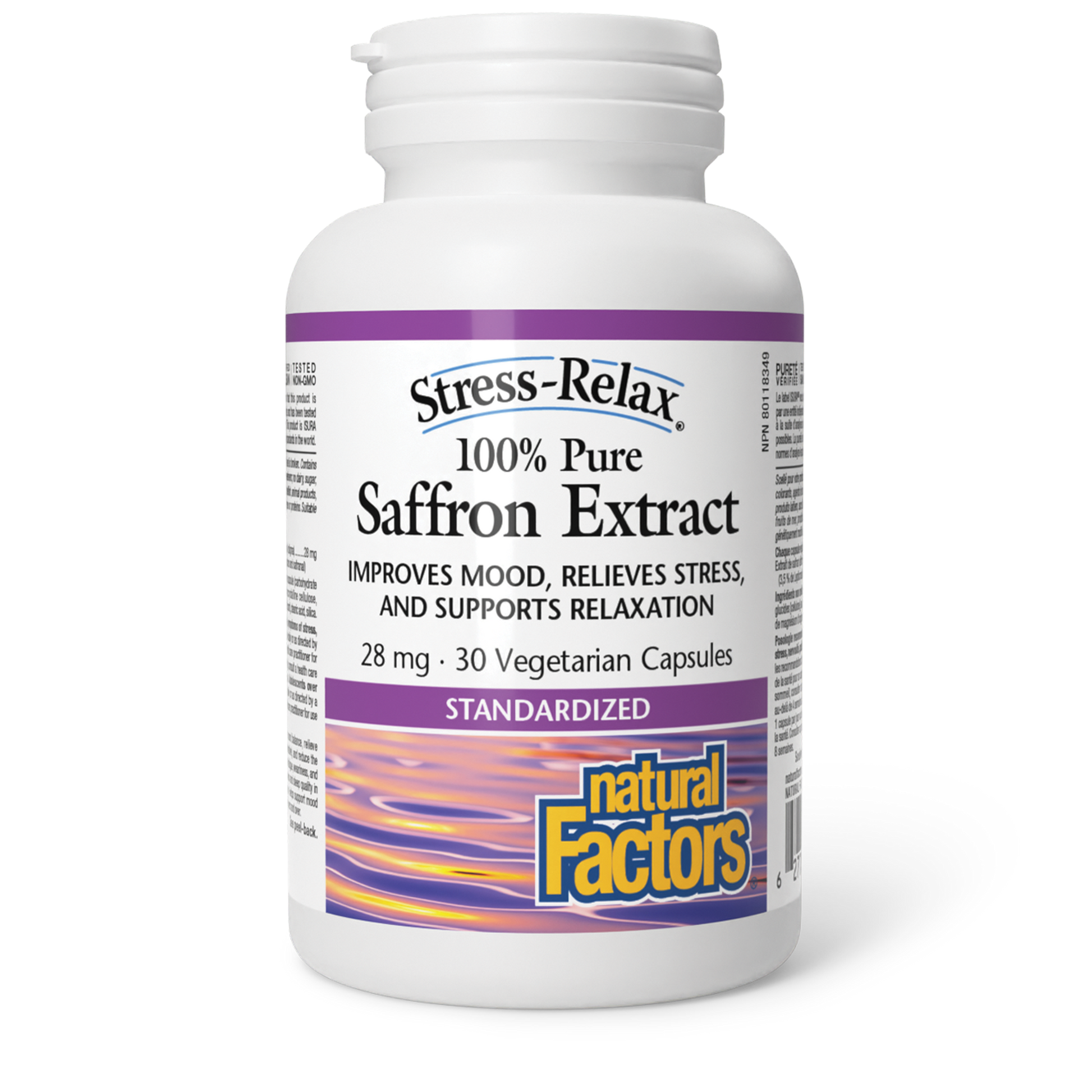 Natural Factors Saffron Extract 100% Pure Standardized 28 mg 30 Vegetarian Capsules