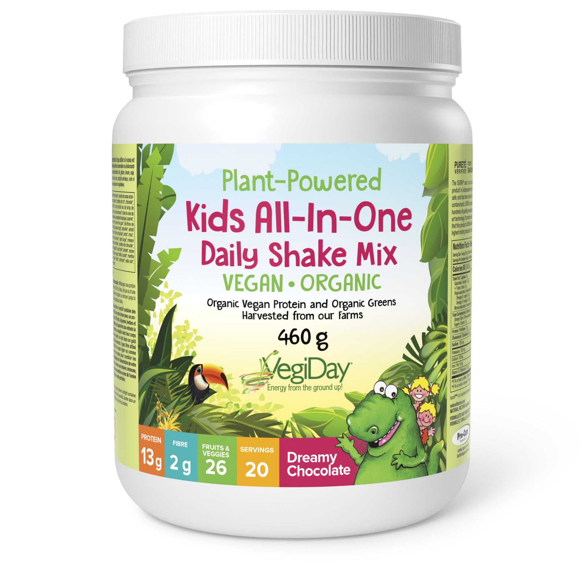 Natural Factors Kids All-In-One Daily Shake Mix 460 g Powder Dreamy Chocolate